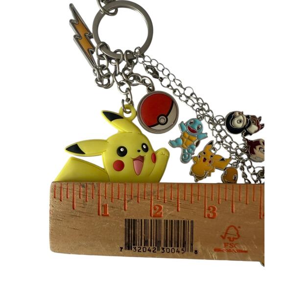Pokémon Keychain Pikachu Poke Ball Gold Lightening 2016 Squirtle Charizard Charm - Picture 2 of 3